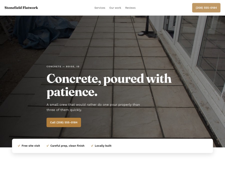 Concrete design — Stonefield Flatwork