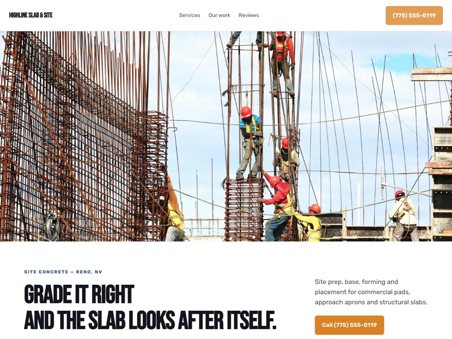 Concrete design — Highline Slab & Site