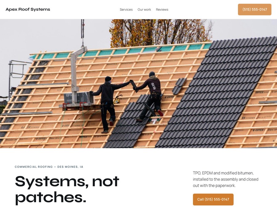 Roofing design — Apex Roof Systems